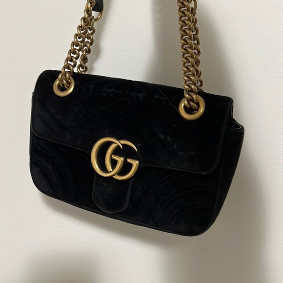 Gucci marmont velvet bag - Picture 1 of 8